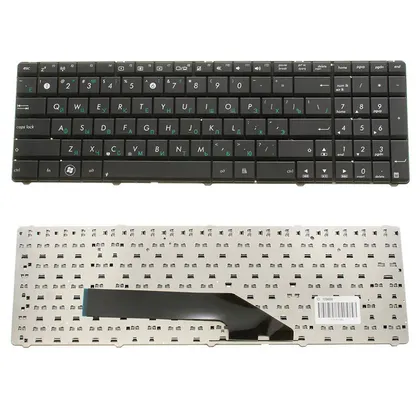 фото, Клавіатура для ноутбука ASUS (K50, K51, K60, K61, K70, F52, P50, X5), rus, black (old design) (OEM)