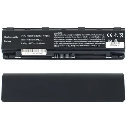 фото, Батарея для ноутбука Toshiba PA5108U-1BRS (Satellite C50, C50T, C50D, C55, C55D, C55DT, C75, C75D series) 10.8V 5200mAh Black