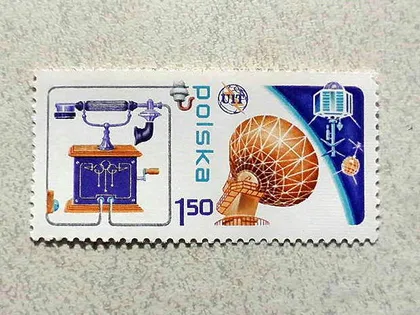 фото, Поштова марка Польща " Космос Спутнік Звязок " **