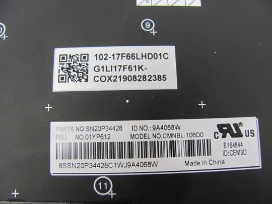 688-11 клавіатура робоча 01YP612 01YP686 для Lenovo ThinkPad T590 P52 P53 L580 E580 E585 T590 L590 E590 E595 P52 P53 P53S P72 P73 оригінал Де купити