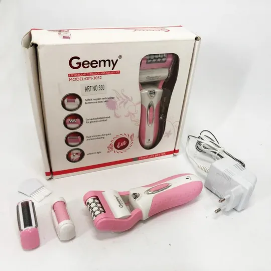 Эпилятор депилятор женский электрический беспроводной + триммер + пемза 3 в 1 Gemei GM-3052 Характеристики