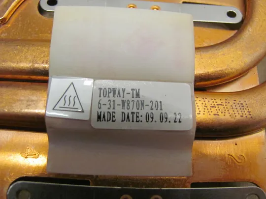 555-9 термотрубка охолодження 6-31-W870N-201 для Clevo W87CU оригінал Продаж