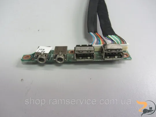 Плата USB з Audio виходами для ноутбука HP nc6120, *6050A0065501-A02, 6050A0065501-A06, б/в Ціна