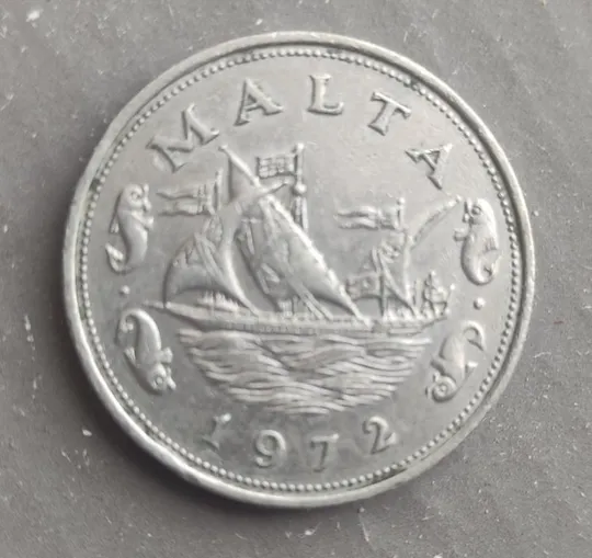 Купити 10 центов 1972 год монета кораблик парусник ,Мальта nk226.