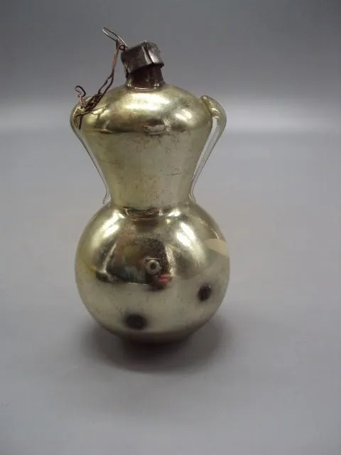 Купити Елочная игрушка подвесная украшение ваза кувшин амфора узор цветок стекло ссср 8,5 см №14799