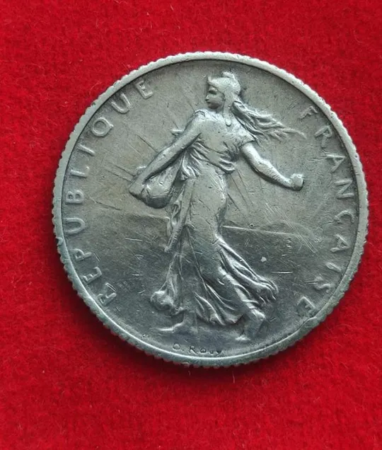 Купити Франция 1 франк 1916 года серебро монета сеятель fd552