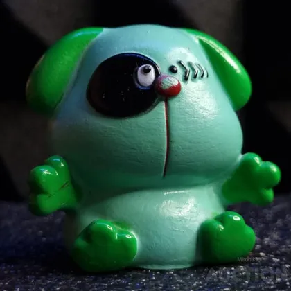 фото, Лялька-собака, вінтажна гумова іграшка дитинства