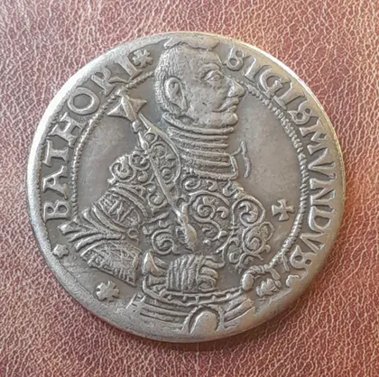 фото, Талер 1595 року Баторій (Середньовіччя). Копія.