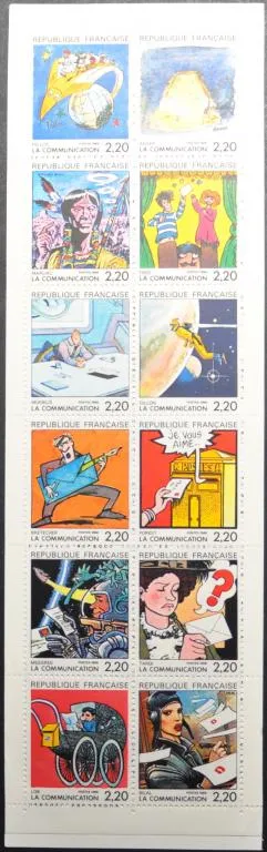 фото, Франция Космос Коммуникации Почта Комиксы 1988