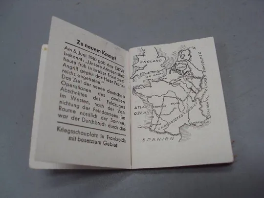 Памятка пропаганда Рейх солдату карманная книжечка прокламация Лидеры бой во Франции №13841 Інтернет-аукціон