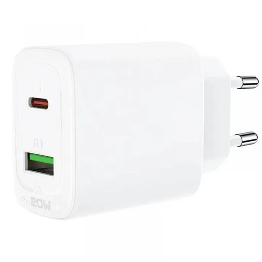 Купити СЗУ Acefast A25 PD20W (USB-C+USB-A) dual port