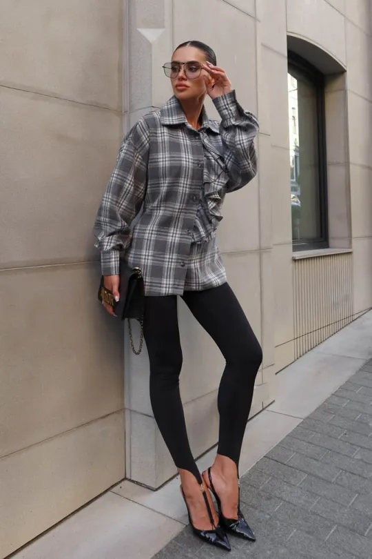 Сорочка жіноча сьют сіра Де купити