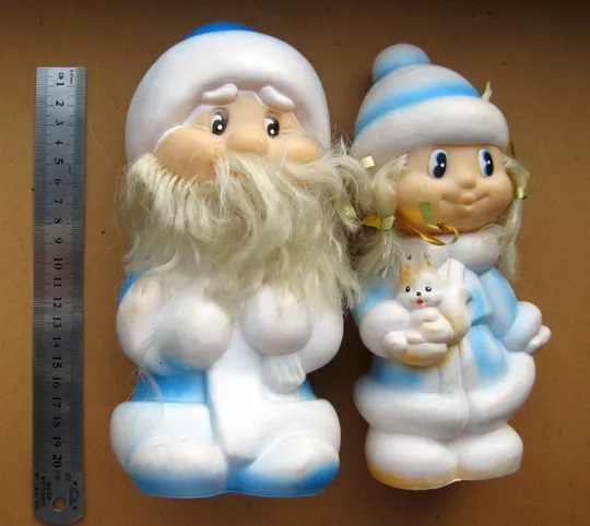 ДІД МОРОЗ і СНІГУРОЧКА  = ГУМОВІ ІГРАШКИ  = СРСР Де купити