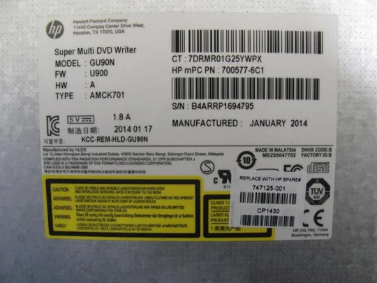 №118-5 DVD-Zпривод GU90N для Hp 255 G2 оригінал З аукціону