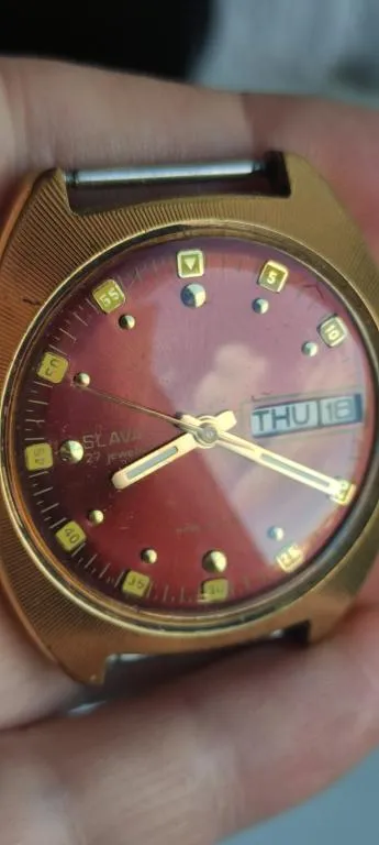 Часы Слава СССР рабочие позолота автомат sn363 Де купити