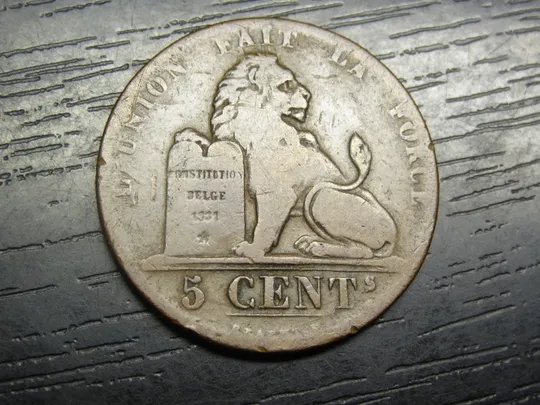 Купити 5 сантимів Бельгія 1842