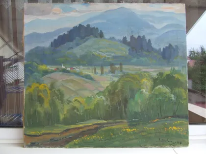 фото, Закарпатская школа  Цбере.. В   раз.  80х70 см.     также много другого.