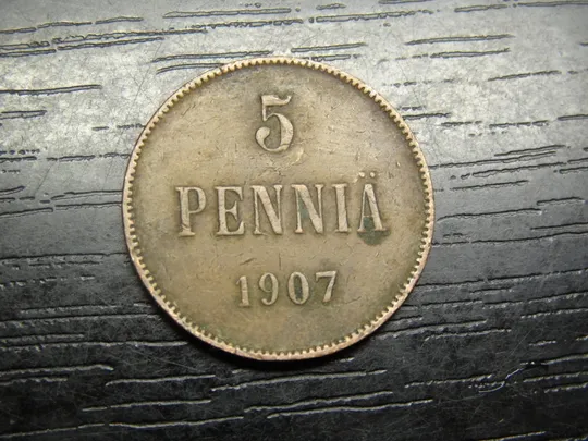 Купити 5 пенні Фінляндія 1907 рідкісна