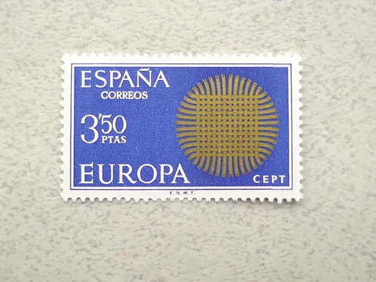 Поштова марка Іспанія " Європа СЕРТ " 1970 рік ** Ціна