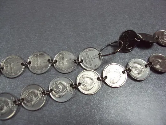 монеты ссср 1 копейка 1986, 1987 белые бусы колье длина 87 см №3560 Недорого
