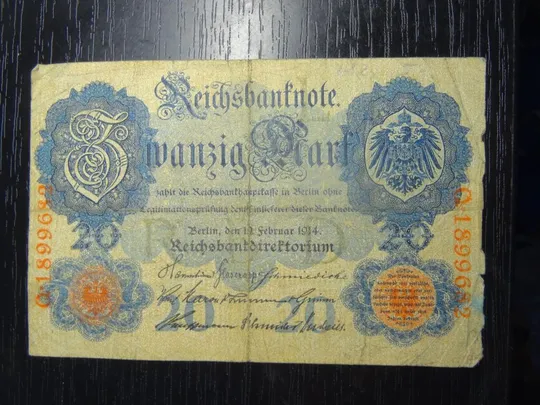 20 марок Німеччина 1914 (літера L) Ціна