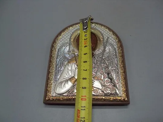 Икона настольная Святой ангел хранитель иконка серебро Laminato Ag Италия 10,5 х 8,3 см №13632 Інтернет-аукціон