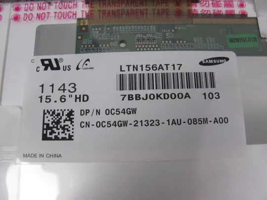 МР14-1 матриця 0c54gw LTN156AT17-103 15.6" WXGA/HD Ready LVDS 40 pin LCM , a-Si TFT-LCD Wedge Де купити