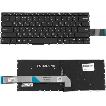 фото, Клавіатура для ноутбука LENOVO (14w Gen 2) rus, black, без фрейму, підсвічування клавіш (ОРИГІНАЛ)