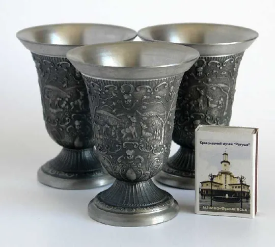 Купити Олов&#039;яні винні келихи, 3 шт. по 200 мл, Німеччина