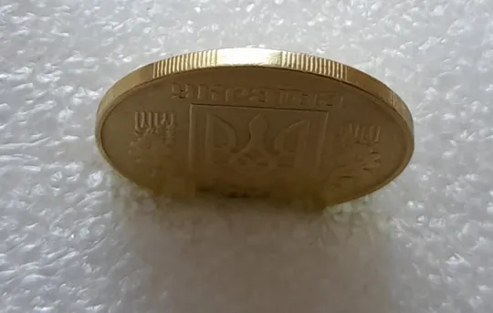 (3497) 25 копійок 1992 1.2БАм викрошка на аверсі (25 копеек 1992 перепутка брак) Недорого