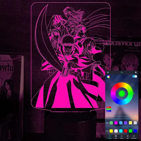 Акриловий світильник-нічник керування з телефона Бліч tty-n002262 Ціна