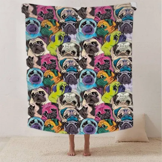 Купити Плед 3D Колейдоскоп Мопсов 20222475_A 12330 160х200 см