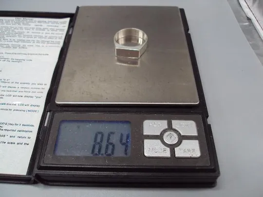 Мужское кольцо перстень печатка прямоугольник серебро 925 проба вес 8,64 г 23 размер новое №14408 Недорого