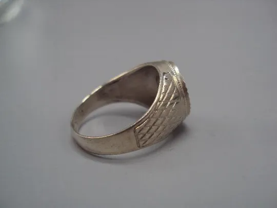 Мужское кольцо перстень печатка Дева зодиак серебро 925 проба вес 5,45 г 19 размер новое №14399 Характеристики