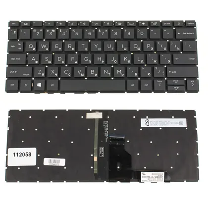фото, Клавіатура для ноутбука HP (ProBook: 430 G8, 435 G8) rus, black, без фрейма, підсвічування клавіш