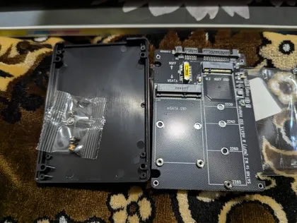 фото, Адаптер корпус SATA 2.5" для mSATA та M2 NGFF 2280 2260 2242 2230 SSD