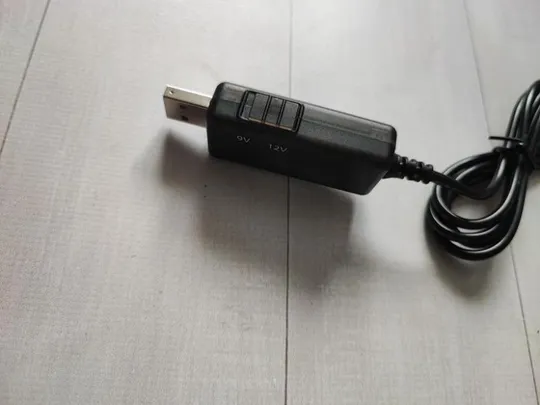 Кабель перетворювач usb-dc 5.5x2.1mm для роутера на 9 или 12v з перемикачем З аукціону