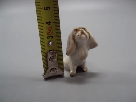 Купити Фигура фарфор миниатюра статуэтка ЛФЗ собака щенок пекинес собачка 3,5 см (скол на лапе) №15505