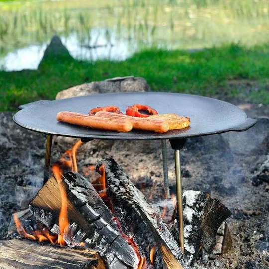 Садж сковорода для открытого огня 50 см на ножках 28 см, очаг для костра Інтернет-аукціон