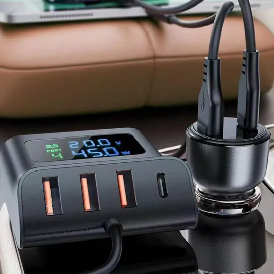 АЗУ Acefast B11 138W Car Charger Splitter with Digital Display Продаж