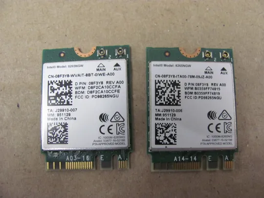 номер0638-11 WI-FI модуль 8265NGW 08F3Y8 для  Dell PRECISION 7520 7530 7540 7710 7720 Latitude E5480 E5490 E5491 E5495 E5590 E5580 E5590 E5591 E7280 E7390 оригінал Ціна