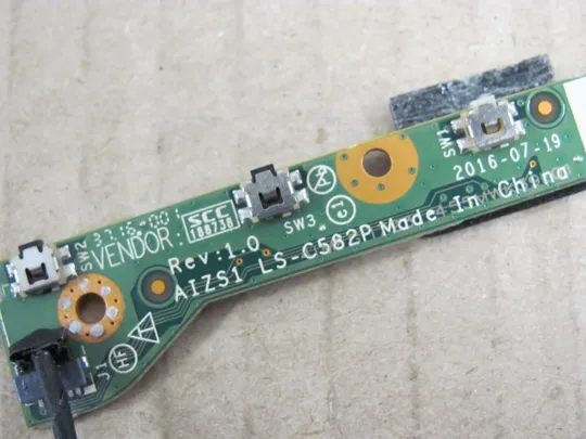 396-22 плата кнопки вкл LS-C582P DC020027C00  для Lenovo ThinkPad Yoga 260 X370 X380 Yoga 260 370 оригінал З аукціону