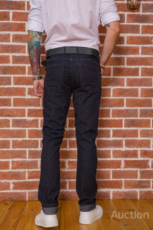 Джинсы мужские повседневные, цвет черный, 194R40550 Продаж
