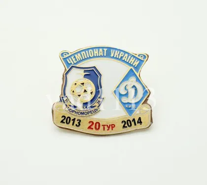 фото, Футбол значок Черноморец Одесса - Динамо Киев Премьер-Лига  2013-2014