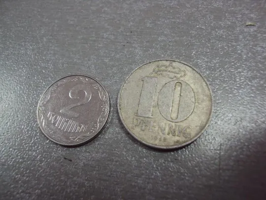 монета германия 10 пфеннигов 1968 №9094 Ціна