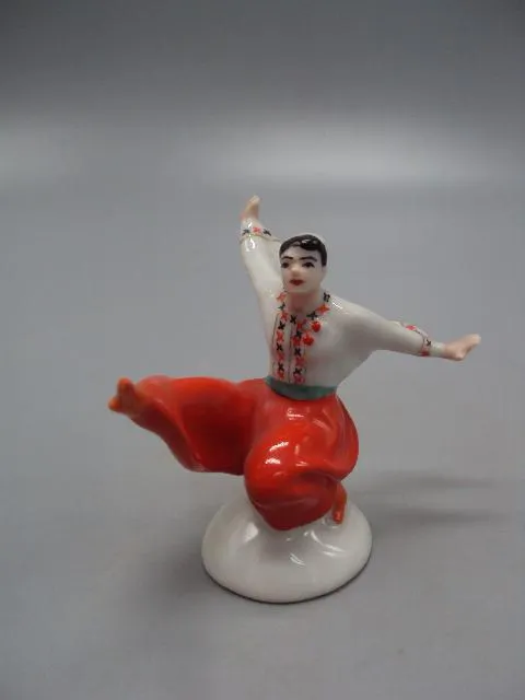 Купити Фигура фарфор статуэтка миниатюра Барановка гопак танец танцор высота 6,1 см под реставрацию №18