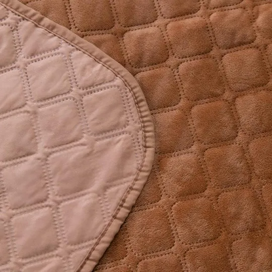 Покрывало двуспальное ТЕП Velour Ромб 4-00516-22388 180х240 см кофейное З аукціону