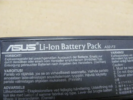 Оригінал АКБ, Акумуляторна батарея, battery, Оригінальна батарея A32-F3 11.1V для Asus F3, A9, F2, F7, M51, S97, Z53, Z9T, Z94, Z96, Z9400 З аукціону
