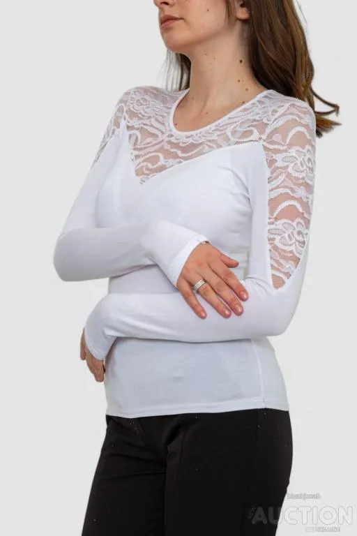 Блуза, цвет белый, 186R521 З аукціону