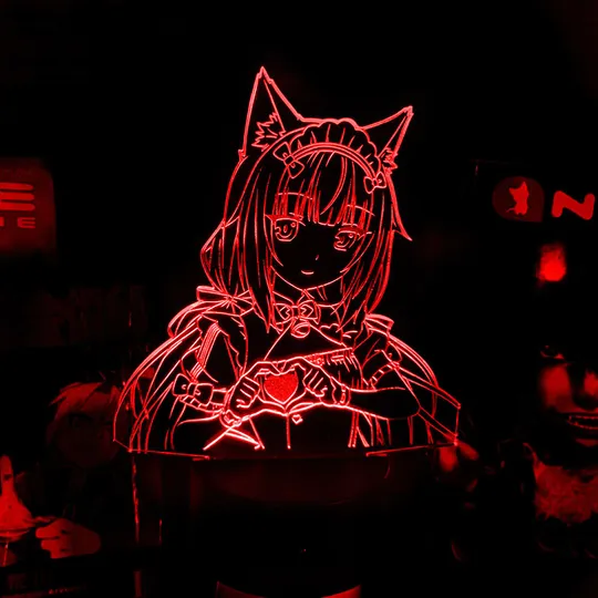 Акриловий світильник-нічник Nekopara червоний tty-n001887 Ціна